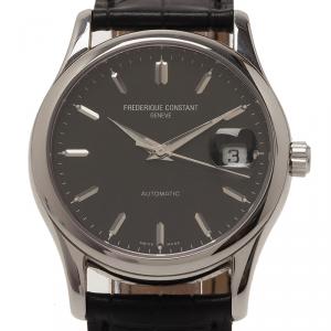 Frederique Constant Black Stainless Steel Classic Men's Wristwatch 37MM