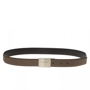 Giorgio Armani Brown Leather Belt Size 50