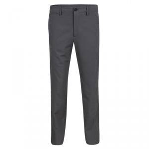 Giorgio Armani Grey Stretch Wool Tailored Trousers M