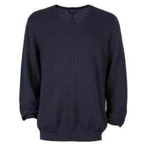 Giorgio Armani Men's Charcoal Knit Sweater XXL