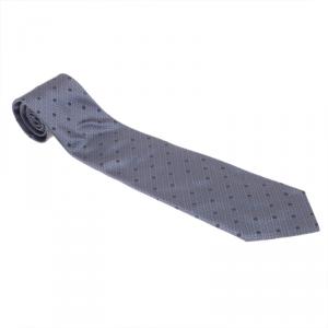 Givenchy Grey Silk Dotted Tie