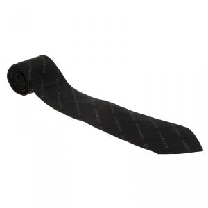 ربطة عنق جيفنشي حرير أسود بالشعار