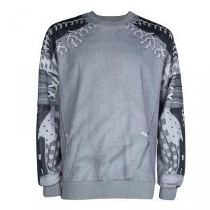 Givenchy Grey Shoe Lace Print Sweatshirt L