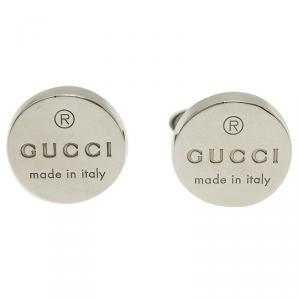 Gucci Silver Stainless Steel Classic Cufflinks