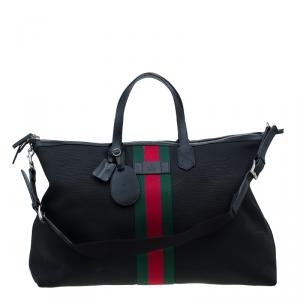 Gucci Black Canvas Techno Carry-On Duffle Bag
