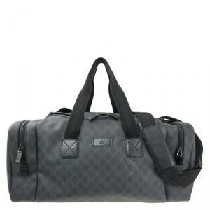 Gucci Black GG Supreme Coated Canvas Duffel Bag
