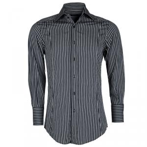 Gucci Monochrome Striped Long Sleeve Button Front Shirt S