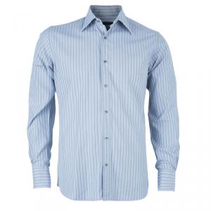 Gucci Men's Grey Striped Shirt S