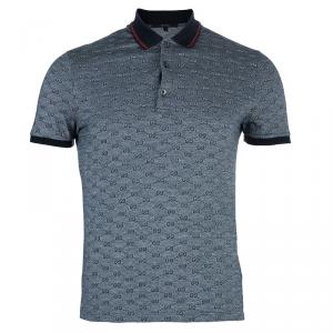 Gucci Men's Grey GG Polo Shirt M