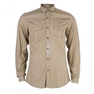 Gucci Men's Beige Cotton Shirt S