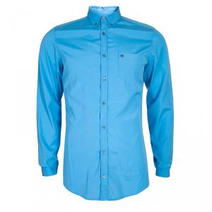 Gucci Men's Blue Cotton Shirt M