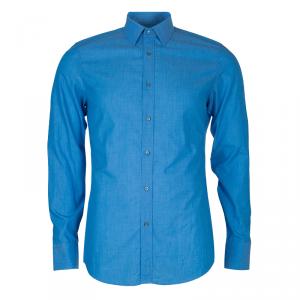 Gucci Men's Blue Slim Fit Shirt M
