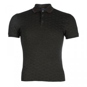 Gucci Men's Olive Green GG Polo Shirt S/M