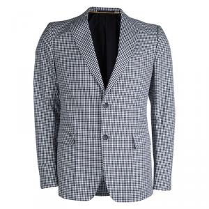 Gucci Monochrome Shepherds Check Regular Fit Blazer M