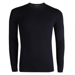 Gucci Navy Blue Wool Crew Neck Sweater M