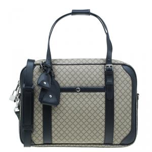 Gucci Beige/Black Diamante Canvas and Leather Briefcase
