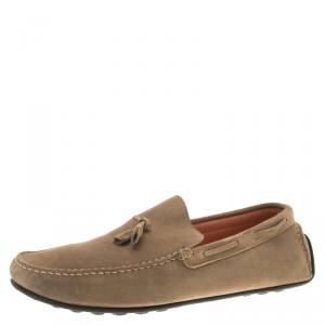 Hermes Beige Suede Moccasins Size 43