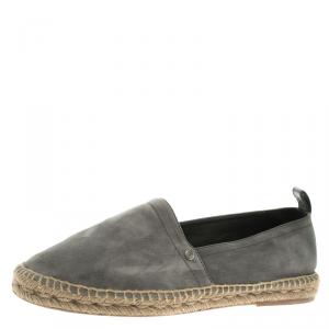 Hermes Grey Nubuck Espadrilles Size 44