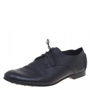 Hermes Black Leather Kent Derby Size 44