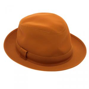 Hermes Saffron Funk Fedora Hat ( Size 59 )