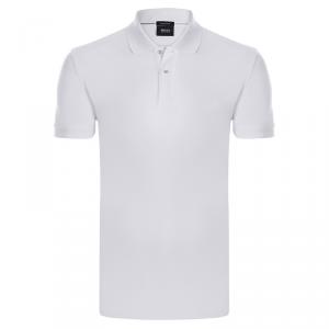 Boss by Hugo Boss White Pima Cotton Short Sleeve Polo Shirt L