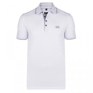 Boss by Hugo Boss White Cotton Logo Short Sleeve Polo Shirt XL
