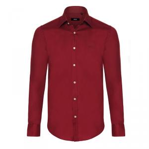 Boss by Hugo Boss Bordeaux Red Long Sleeve Shirt S