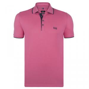 Boss by Hugo Boss Pink Cotton Logo Short Sleeve Polo Shirt M
