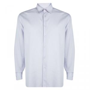 Kenzo Lilac Textured Cotton Comfort Fit  Long Sleeve Button Front Shirt 4XL