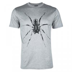 Lanvin Printed Grey Jersey Tarantula Print Crew Neck T-Shirt L