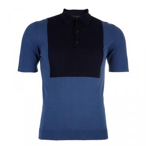 Lanvin Men's Blue Polo Shirt S