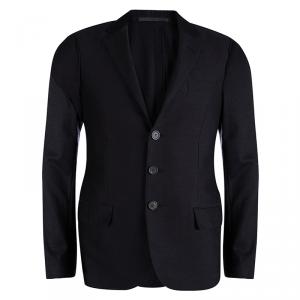 Lanvin Black Wool Notched Collar Blazer M