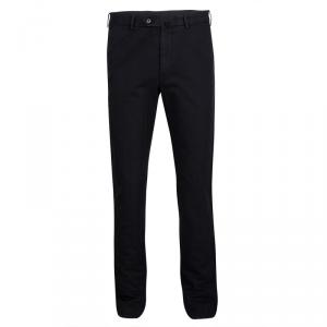 Loro Piana Navy Blue St.Malo Dyed Regular Fit Four Pocket Trousers M