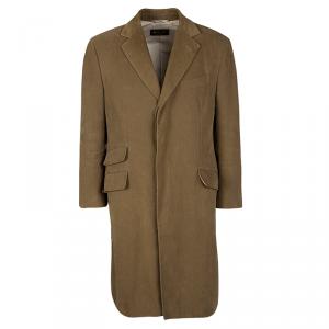 Loro Piana Brown Cotton Storm System Coat L