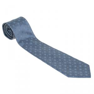 مملوكة مسبقًا Louis Vuitton Grey Silk LV Circle Dots Tie