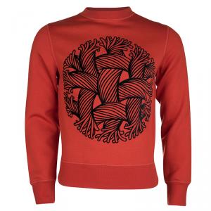 Louis Vuitton FW'15-16 Red Flock Print Sweatshirt S
