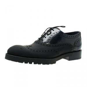 مملوكة مسبقًا Louis Vuitton Two Tone Gloss Leather Brogue Oxfords Size 41