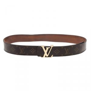 Pre Owned Louis Vuitton Monogram Canvas Initiales Belt 95CM