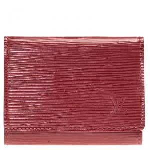 Louis Vuitton Red Epi Leather Business Card Holder