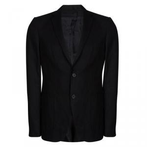 Louis Vuitton Black Linen Two Button Blazer L