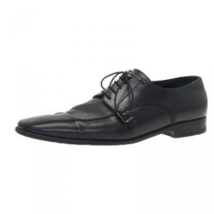 حذاء أوكسفورد لوي فيتون  جلد دامييه أسود برباط مقاس 42.5