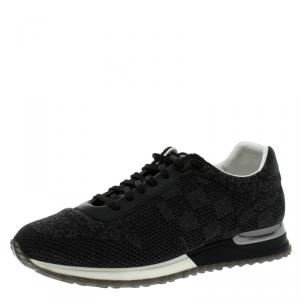 Louis Vuitton Grey Damier Pattern Textile And Leather Run Away Sneakers Size 40.5