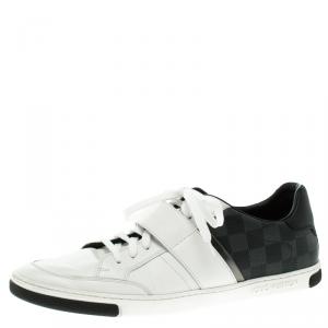 Louis Vuitton Monochrome Damier Graphite Canvas And Leather Sneakers Size 42.5