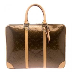 Louis Vuitton Bronze Monogram Vernis Vandam Briefcase