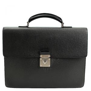 مملوكة مسبقًا Louis Vuitton Black Taiga Leather Serviette Kourad Briefcase