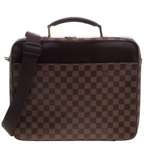 مملوكة مسبقًا Louis Vuitton Damier Ebene Canvas Porte Ordinateur Sabana Bag