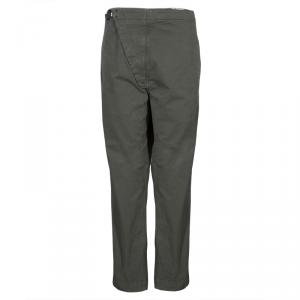 McQ by Alexander McQueen Olive Green Leather Buckle Utility Pants S