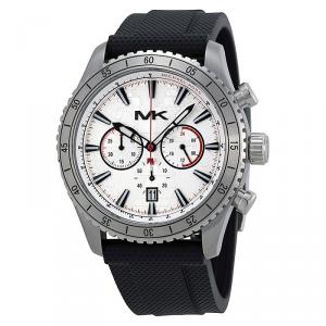 Michael Kors Silver (Map) Stainless Steel Richardson MK8353 Men's Wristwatch 45MM