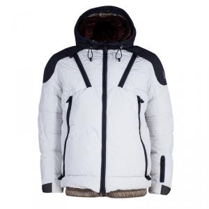 Moncler Grenoble Men's Off-white and Navy Skiing Jacket L