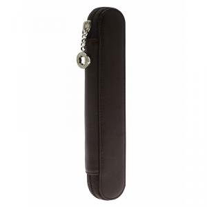Pre Owned Montblanc Brown Leather Meisterstuck Zip Pen Pouch